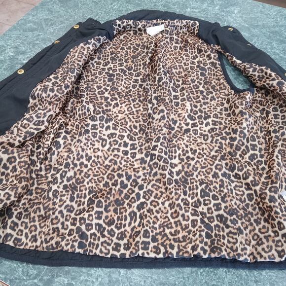 Charter Club Puffer Vest Womens Small Black Cheetah Sleeveless Diamond Quilt - Picture 5 of 10